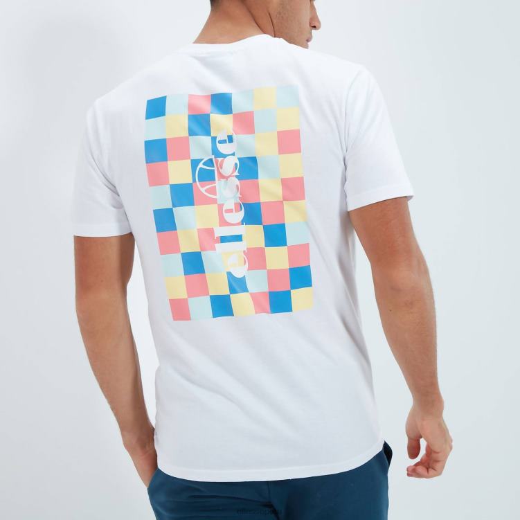 hombres camiseta chelo ropa Ellesse blanco PZZNT381