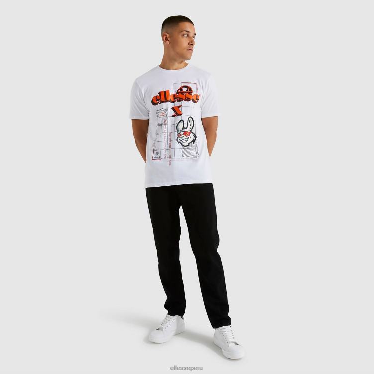 hombres camiseta cibernética inadaptados ropa Ellesse blanco PZZNT480