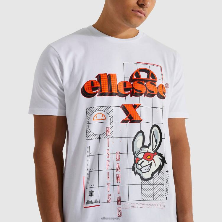 hombres camiseta cibernética inadaptados ropa Ellesse blanco PZZNT480