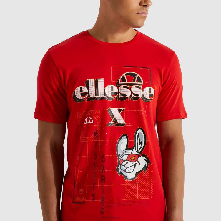hombres camiseta cibernética inadaptados ropa Ellesse rojo PZZNT484