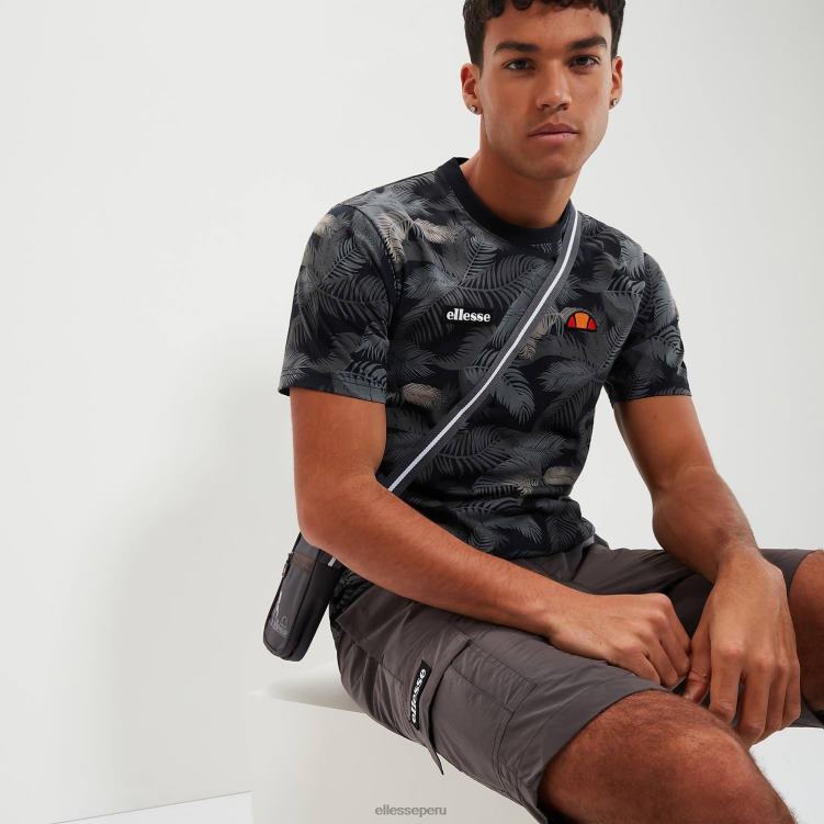 hombres camiseta cristia ropa Ellesse negro PZZNT340