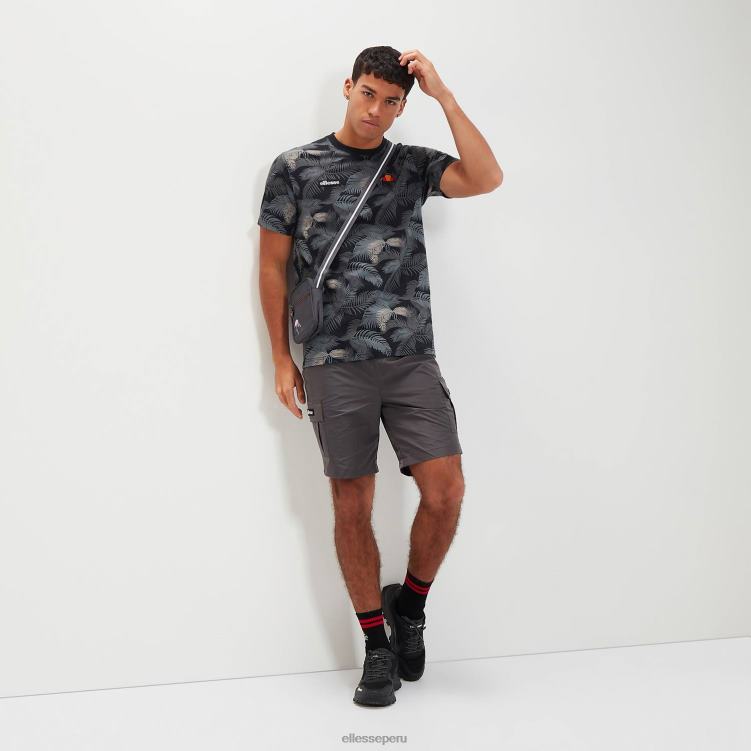 hombres camiseta cristia ropa Ellesse negro PZZNT340