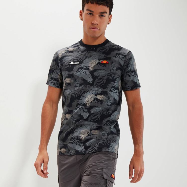hombres camiseta cristia ropa Ellesse negro PZZNT340