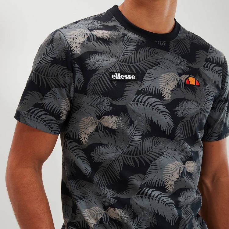 hombres camiseta cristia ropa Ellesse negro PZZNT340