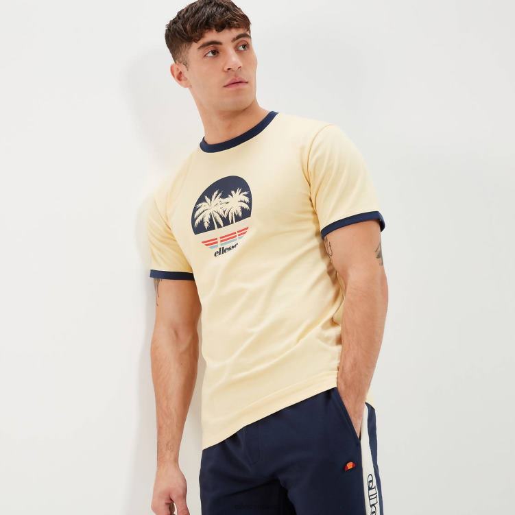 hombres camiseta darra ropa Ellesse amarillo claro PZZNT342
