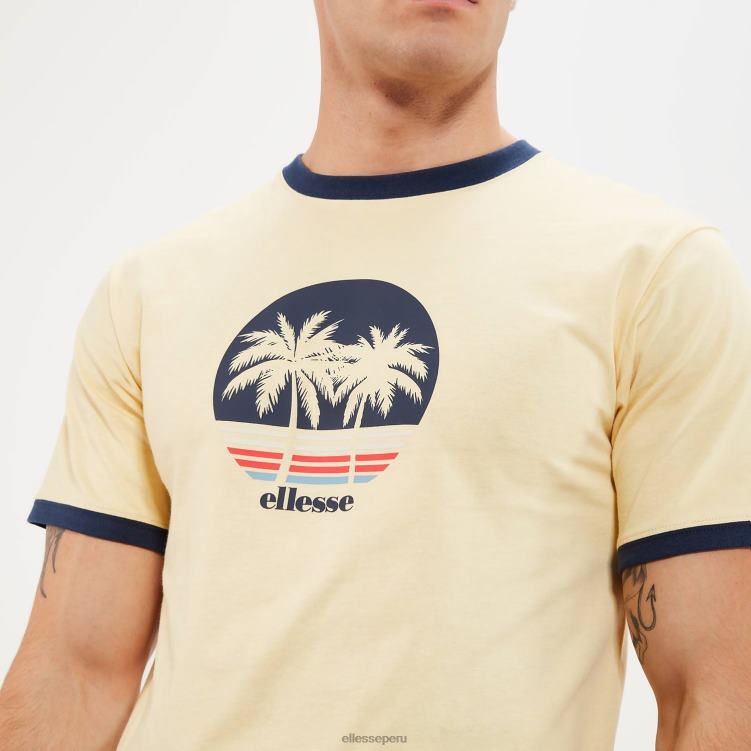 hombres camiseta darra ropa Ellesse amarillo claro PZZNT342