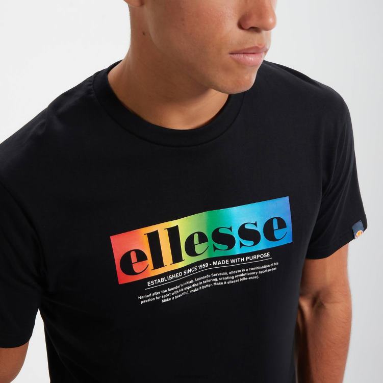 hombres camiseta de allegrio ropa Ellesse negro PZZNT358