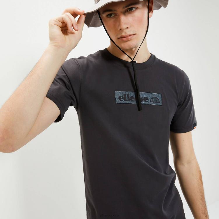 hombres camiseta de carpinona ropa Ellesse negro PZZNT374
