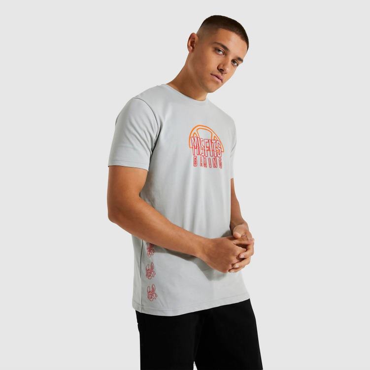 hombres camiseta de inadaptados menores ropa Ellesse gris PZZNT483