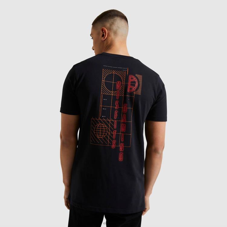 hombres camiseta de inadaptados menores ropa Ellesse negro PZZNT481