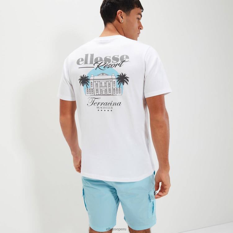 hombres camiseta drevino ropa Ellesse blanco PZZNT336