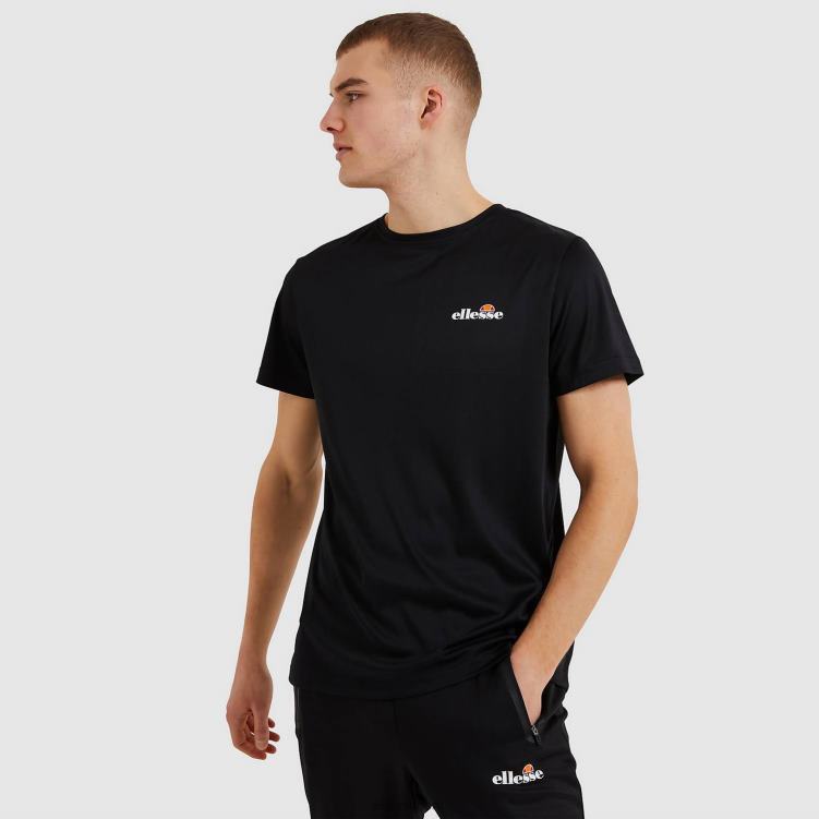 hombres camiseta malbe ropa Ellesse negro PZZNT406