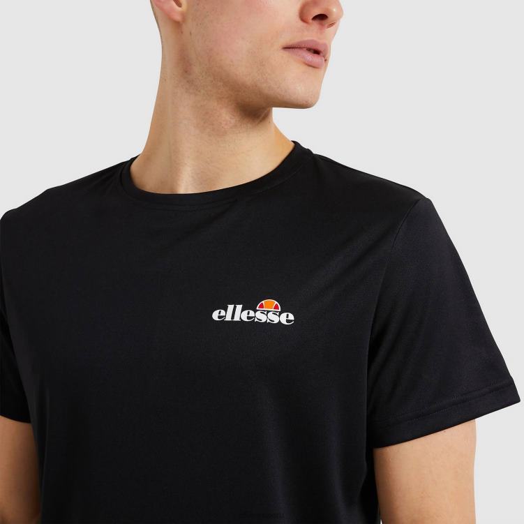 hombres camiseta malbe ropa Ellesse negro PZZNT406
