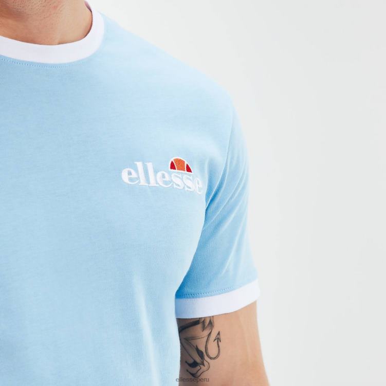 hombres camiseta meduno ropa Ellesse azul claro PZZNT402