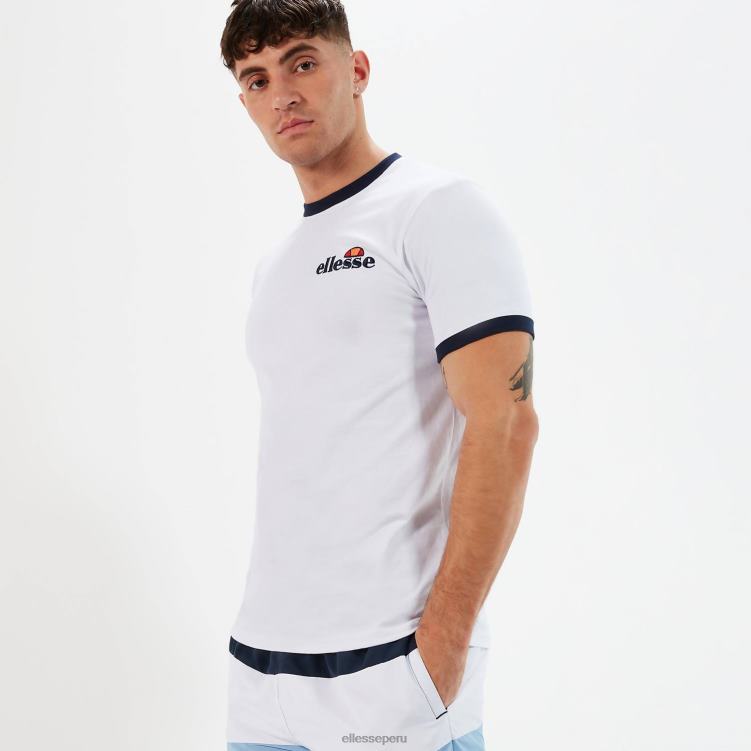 hombres camiseta meduno ropa Ellesse blanco PZZNT397