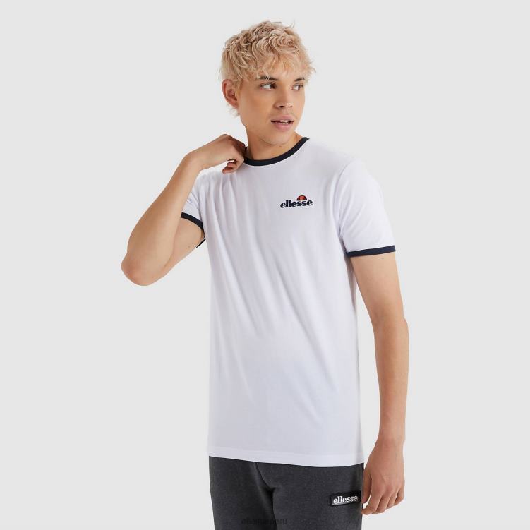 hombres camiseta meduno ropa Ellesse blanco PZZNT478