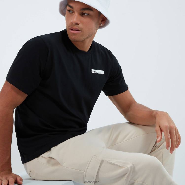 hombres camiseta meta ropa Ellesse negro PZZNT371