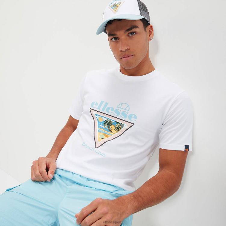 hombres camiseta pablo ropa Ellesse blanco PZZNT341