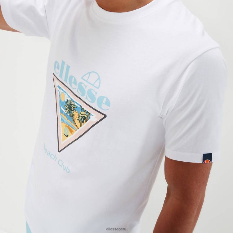 hombres camiseta pablo ropa Ellesse blanco PZZNT341