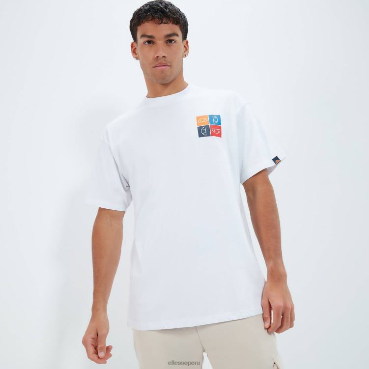 hombres camiseta rolletto ropa Ellesse blanco PZZNT372