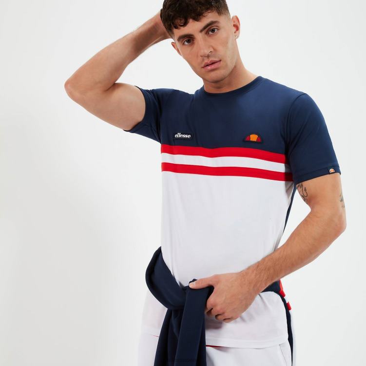 hombres camiseta venire ropa Ellesse azul marino/rojo/blanco PZZNT401