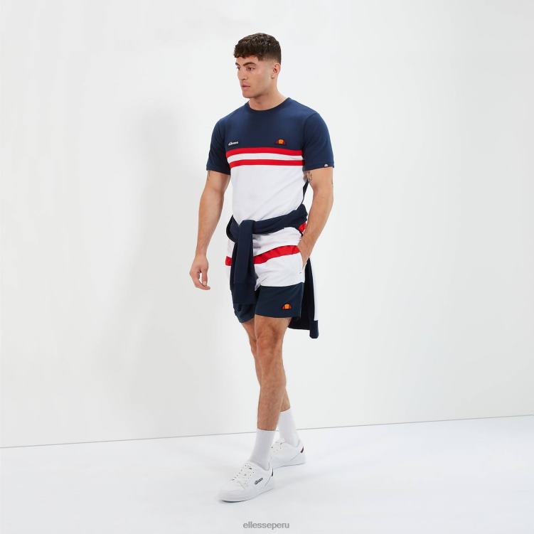 hombres camiseta venire ropa Ellesse azul marino/rojo/blanco PZZNT401