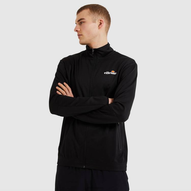 hombres parte superior de la pista de marzo ropa Ellesse negro PZZNT326