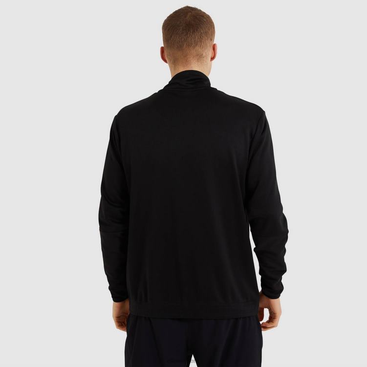 hombres parte superior de la pista de marzo ropa Ellesse negro PZZNT326
