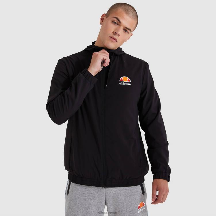 hombres top deportivo sella ropa Ellesse negro PZZNT324