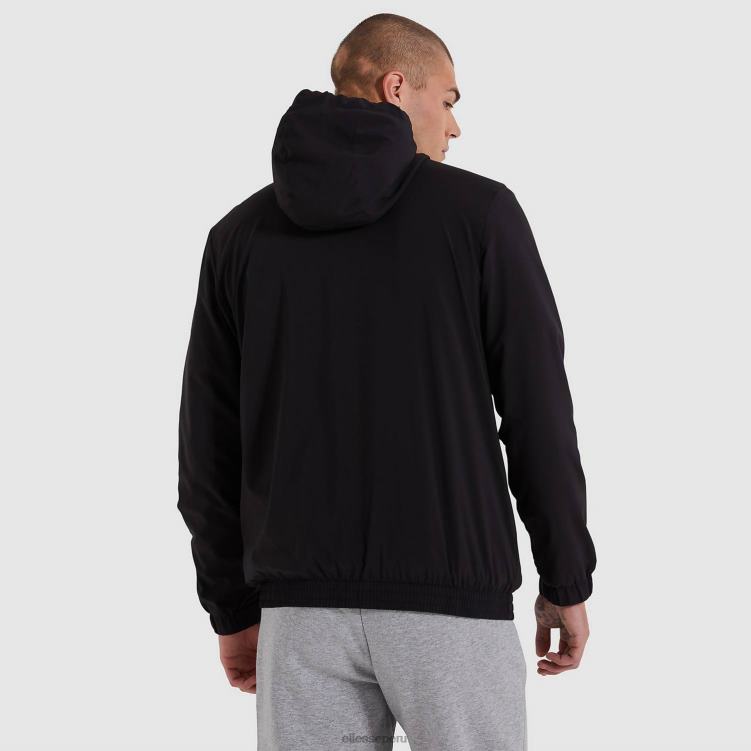 hombres top deportivo sella ropa Ellesse negro PZZNT324