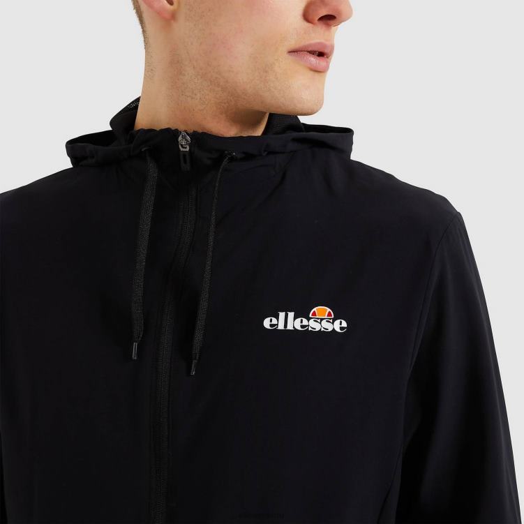 hombres top deportivo sella ropa Ellesse negro PZZNT324