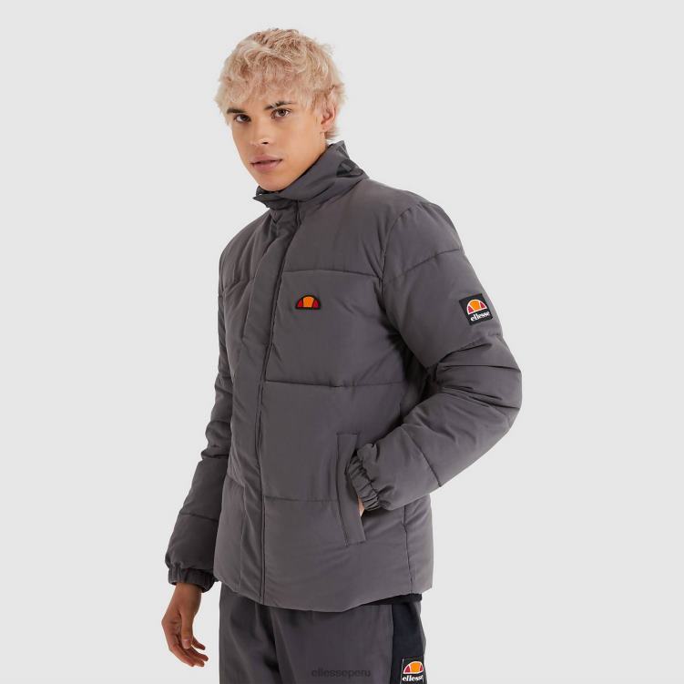 hombres chaqueta acolchada igris ropa Ellesse gris oscuro PZZNT468