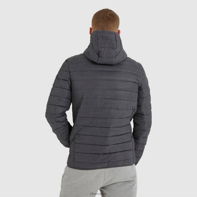 hombres chaqueta acolchada lombardía ropa Ellesse marga gris oscuro PZZNT287