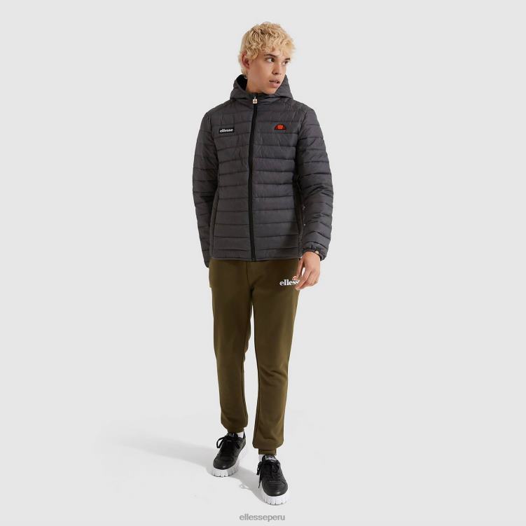 hombres chaqueta acolchada lombardía ropa Ellesse marga gris oscuro PZZNT287