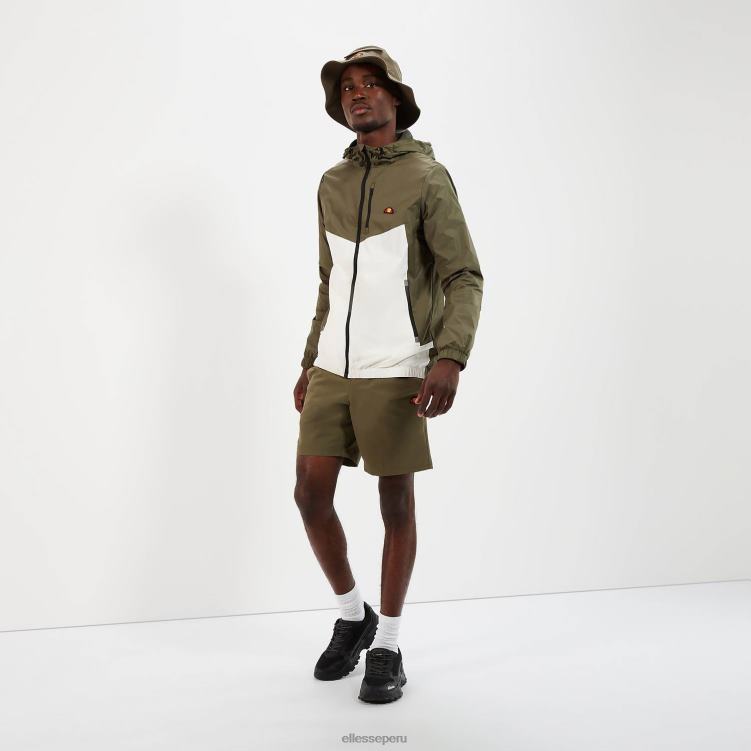 hombres chaqueta con cremallera completa fracción 2 verde ropa Ellesse caqui PZZNT276