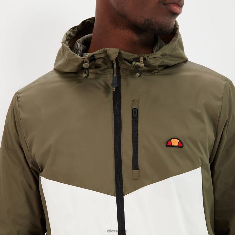 hombres chaqueta con cremallera completa fracción 2 verde ropa Ellesse caqui PZZNT276