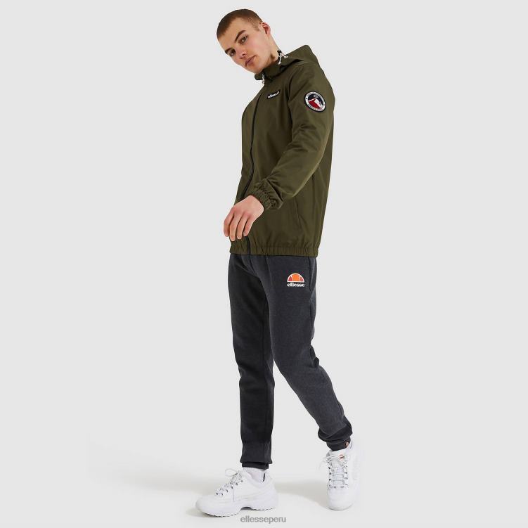 hombres chaqueta de terrazo ropa Ellesse caqui PZZNT271