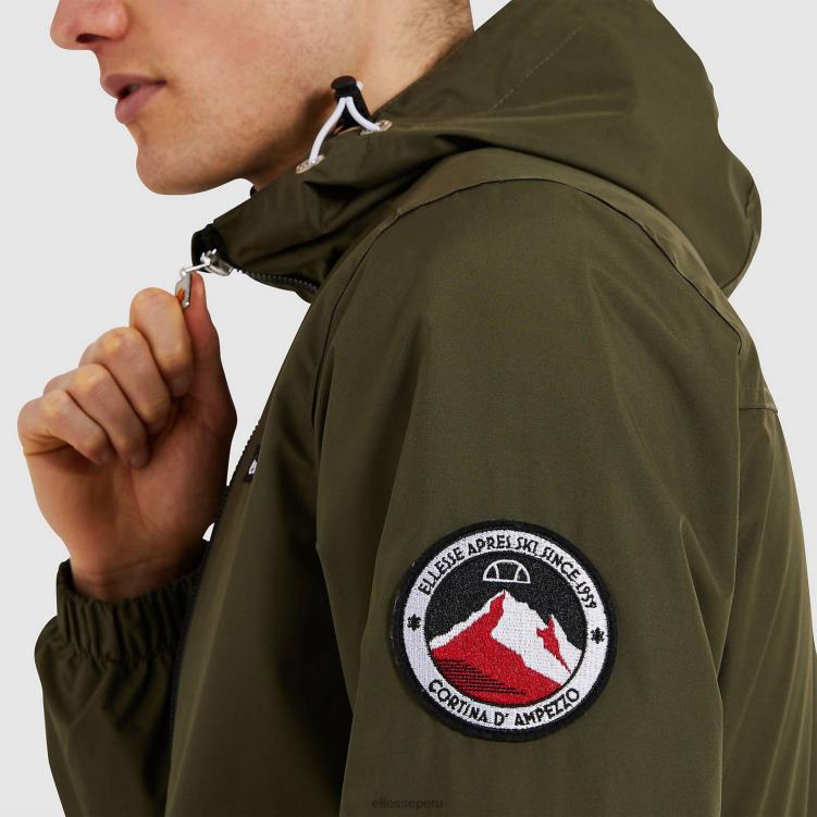 hombres chaqueta de terrazo ropa Ellesse caqui PZZNT271