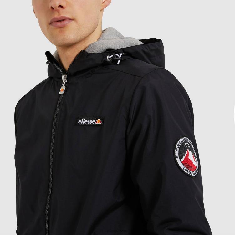 hombres chaqueta de terrazo ropa Ellesse negro PZZNT272