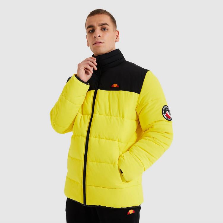 hombres chaqueta nebulosa ropa Ellesse amarillo PZZNT467