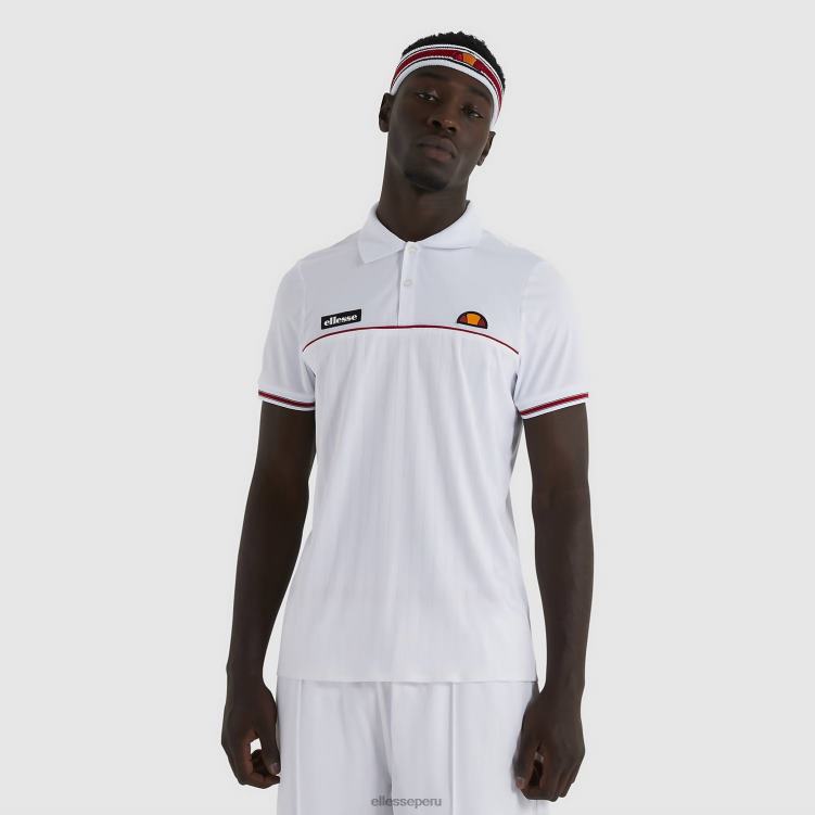 hombres polo de lin ropa Ellesse blanco PZZNT477