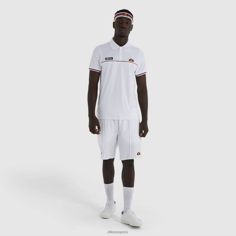 hombres polo de lin ropa Ellesse blanco PZZNT477