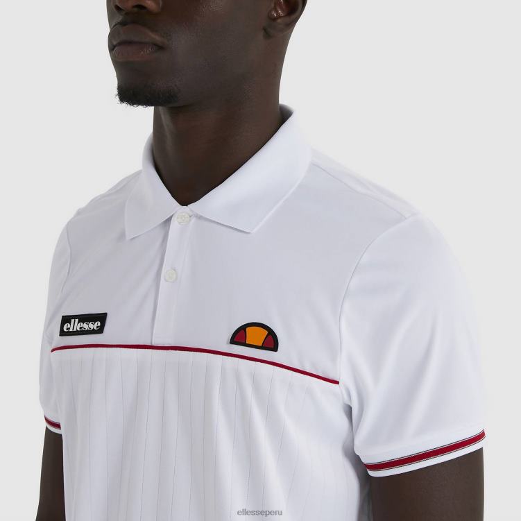 hombres polo de lin ropa Ellesse blanco PZZNT477