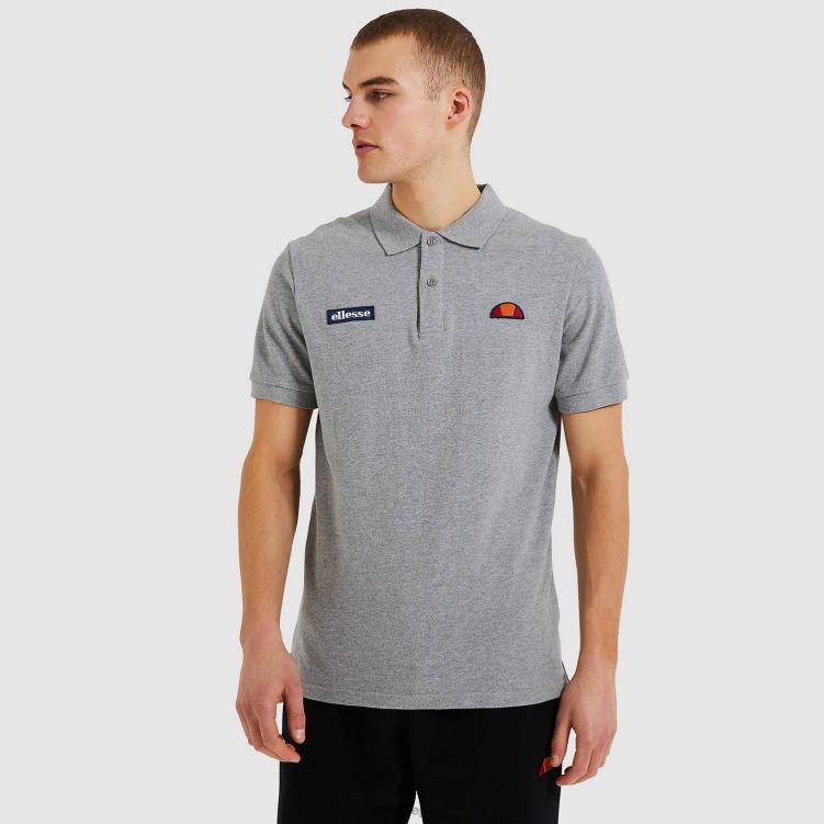 hombres polo de monte ropa Ellesse marga gris PZZNT383