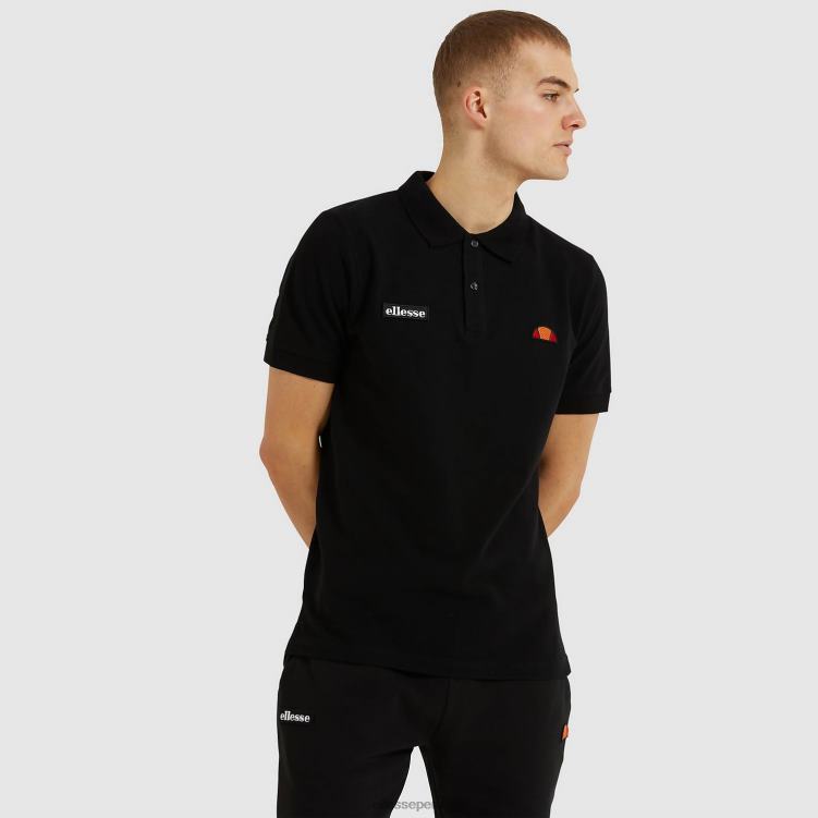 hombres polo de monte ropa Ellesse negro PZZNT391