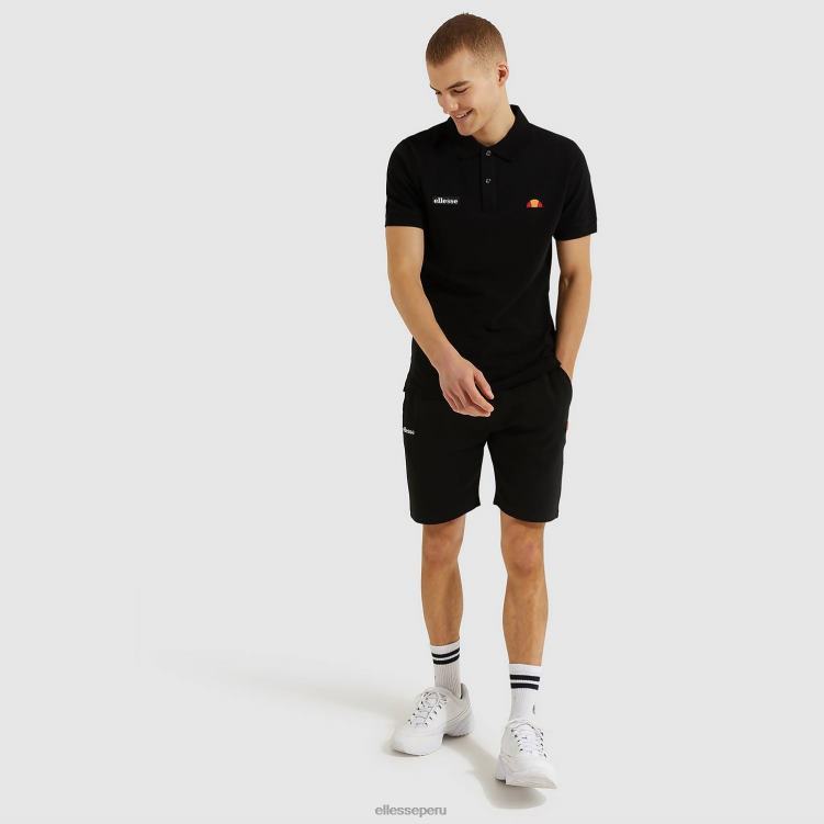 hombres polo de monte ropa Ellesse negro PZZNT391