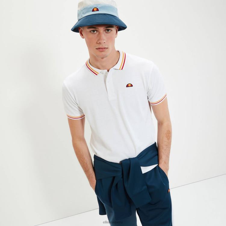 hombres polo de rooks ropa Ellesse blanco PZZNT390