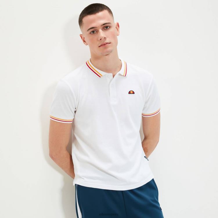 hombres polo de rooks ropa Ellesse blanco PZZNT390