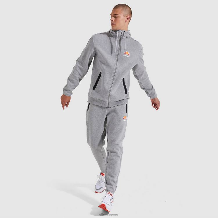 hombres sudadera con capucha ornari fz ropa Ellesse marga gris PZZNT317