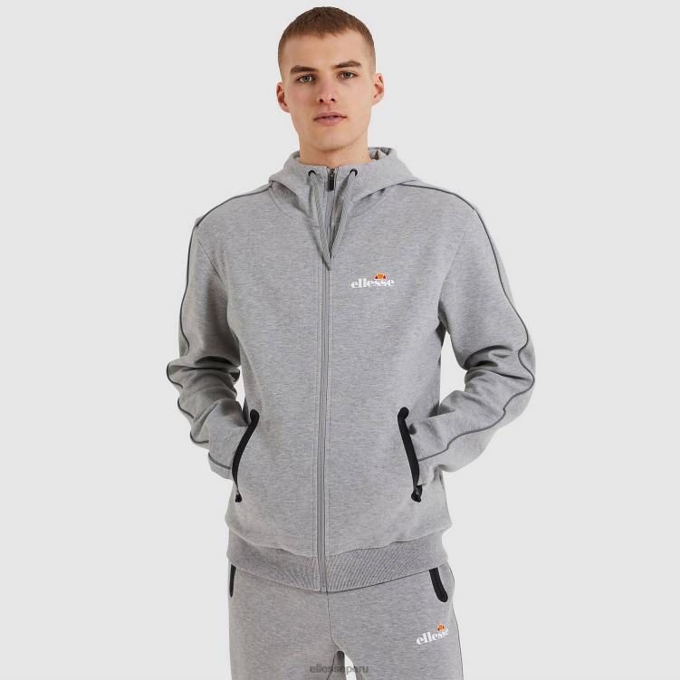 hombres sudadera con capucha ornari fz ropa Ellesse marga gris PZZNT317